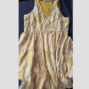 Gorgeous Mustard Color Dress Sleeveless Size Small